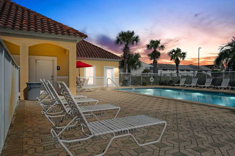 Evening Poolside Vibes - End your beach day with a
sunset swim or a relaxing lounge beneath the palms