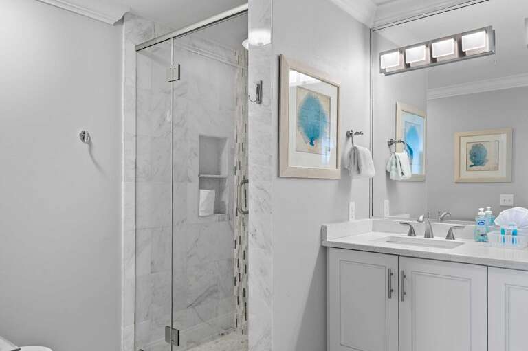 Bright and modern bathrooms with plenty of storage