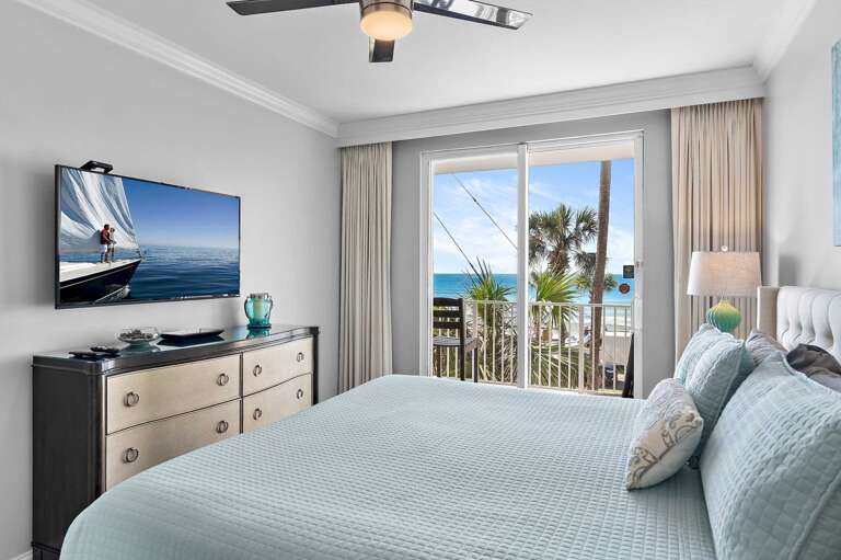 Primary suite with en-suite bath and balcony access (201A)