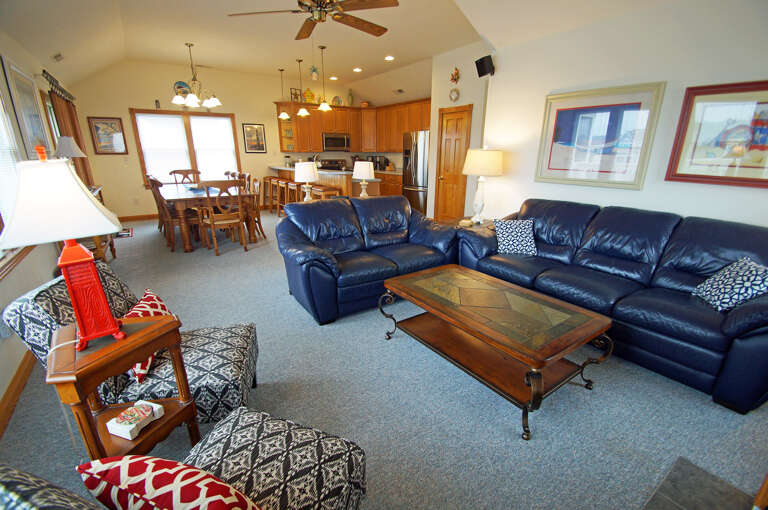 Interior Living Space With Furniture And Dining Area