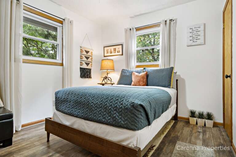 The windows let in the morning light