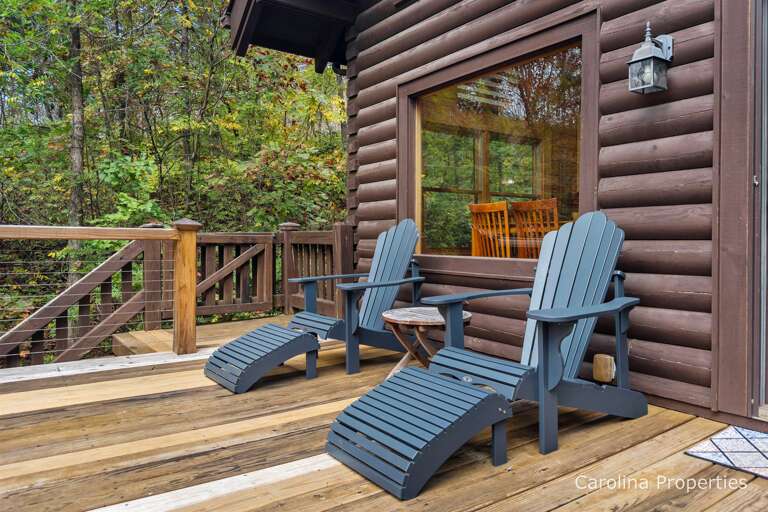 Relax on the lakeside deck