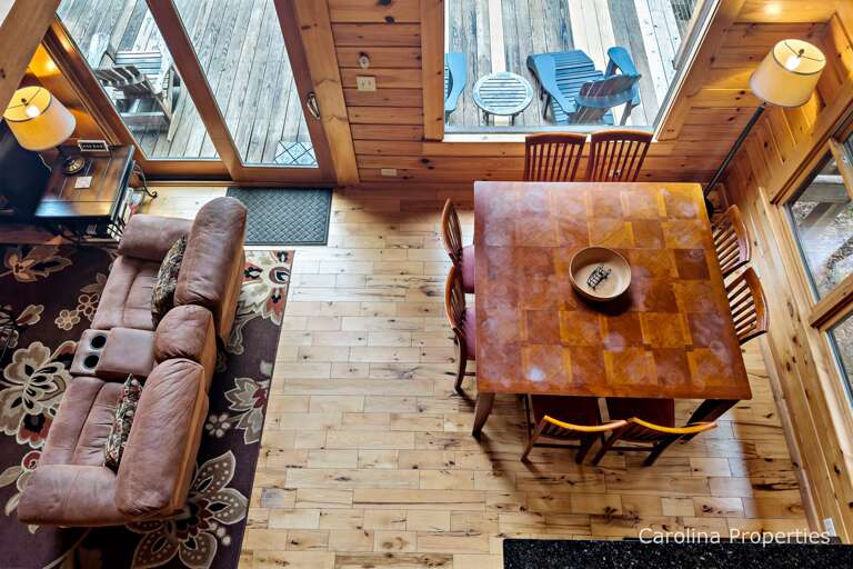 Dining table with seating for 8