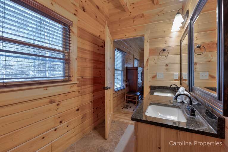 Master bathroom with double vanity