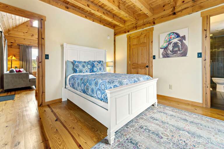 Bedroom just off the living room