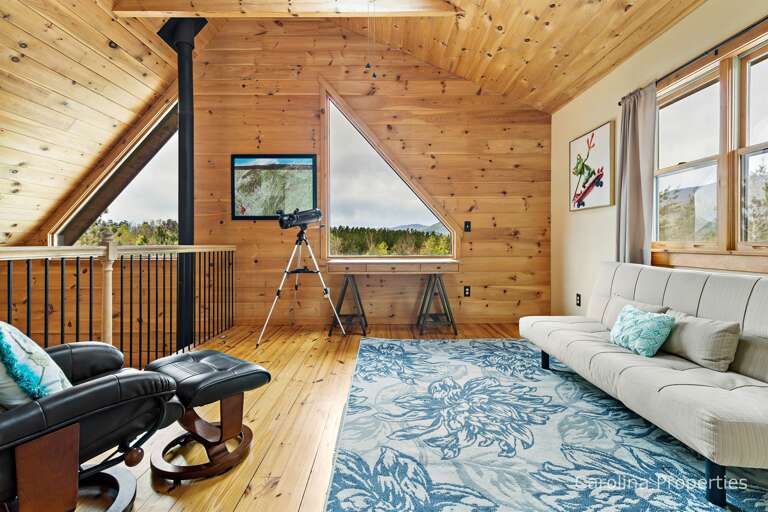 Loft area with a futon