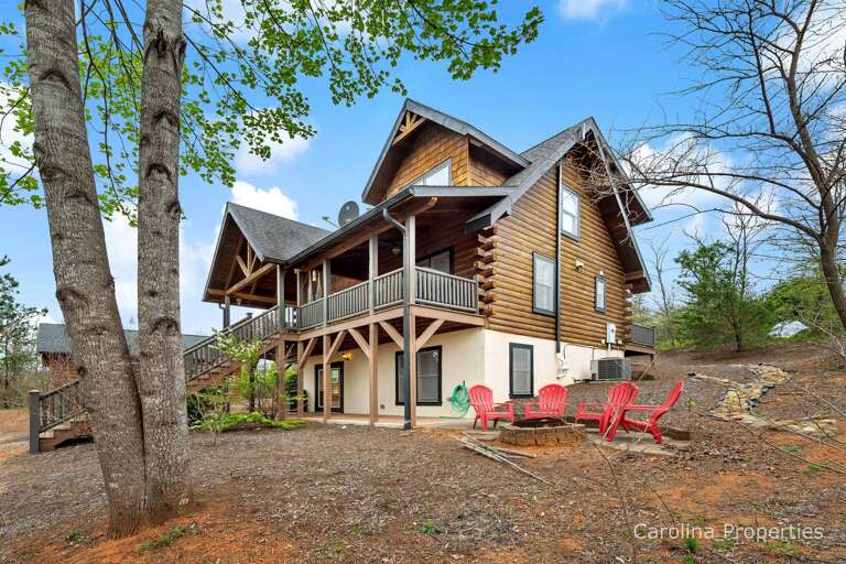 Back view of the home