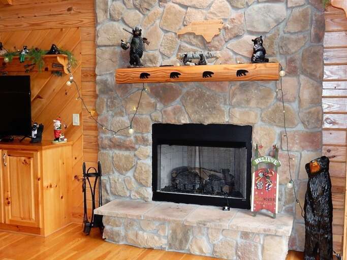 Gas log fireplace Gas log fireplace