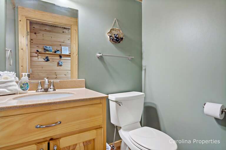 Main level guest half bathroom