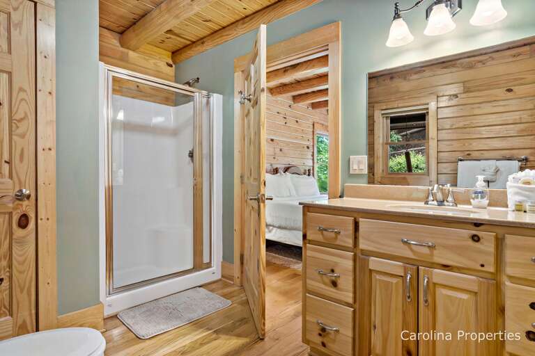 Master bathroom with shower