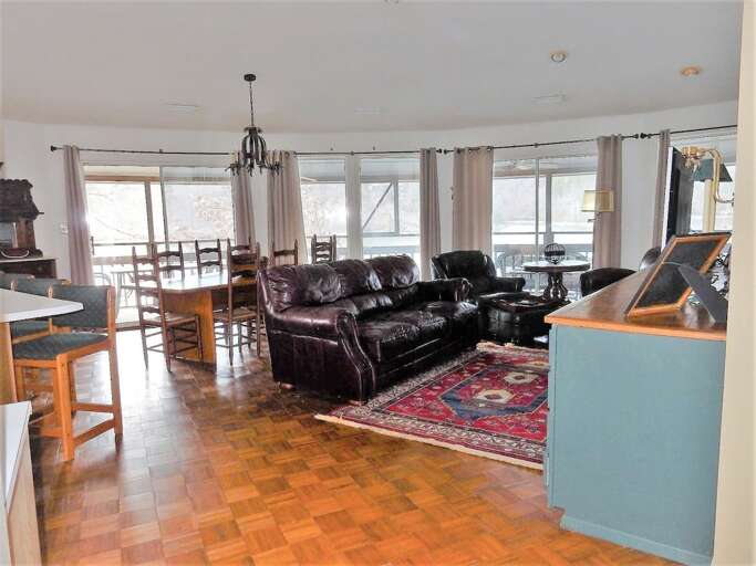 Plenty of seating in the upper level living room