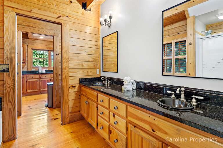 Master bathroom with double sinks
