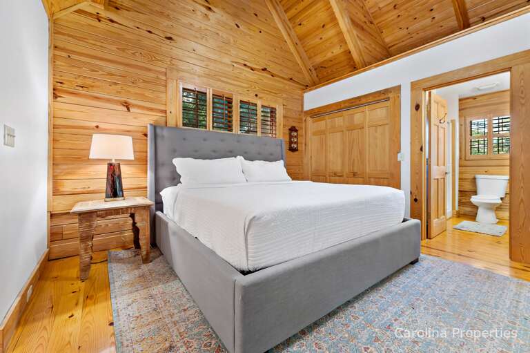 Upper level bedroom with king bed