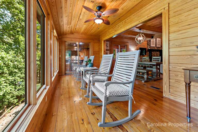 Quiet seating area with large windows