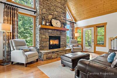 Come in and get cozy by the fireplace