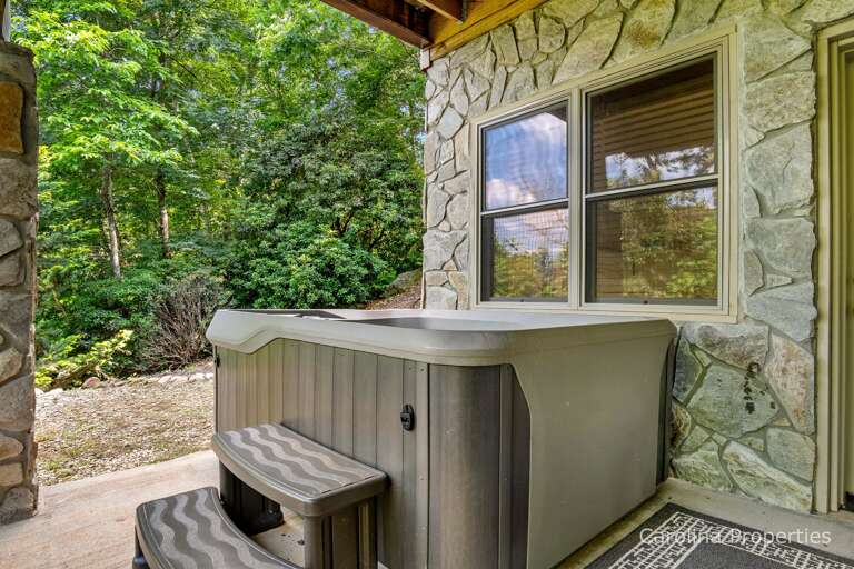 No need to go far to enjoy the hot tub