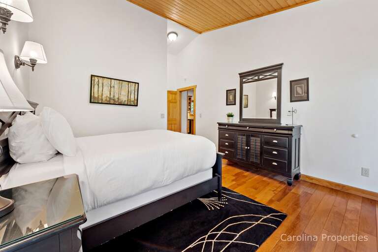 The large dresser has plenty of storage for your use