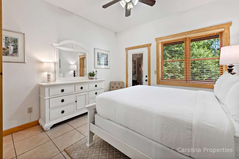 The large windows let in the natural light or step out the door for some fresh air