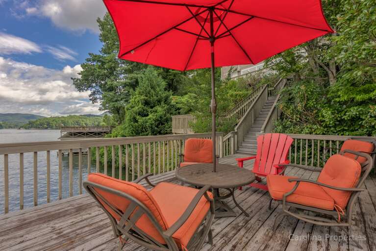 Seating and table outside