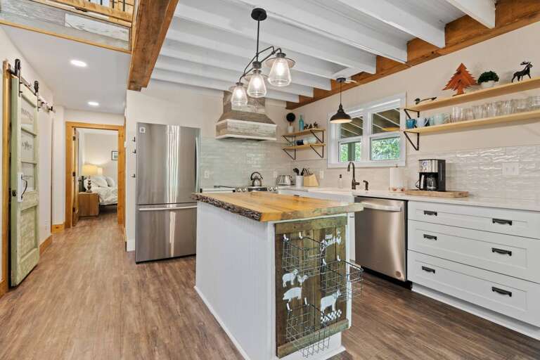 New, stainless steel appliances