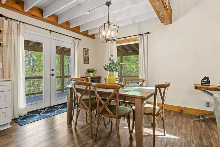 Dining table with seating for 6