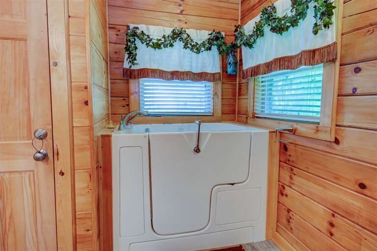 Main level master bath with walk in tub Main level master bath with walk in tub