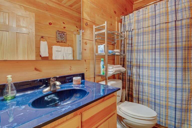 Full bath in the hall Full bath in the hall
