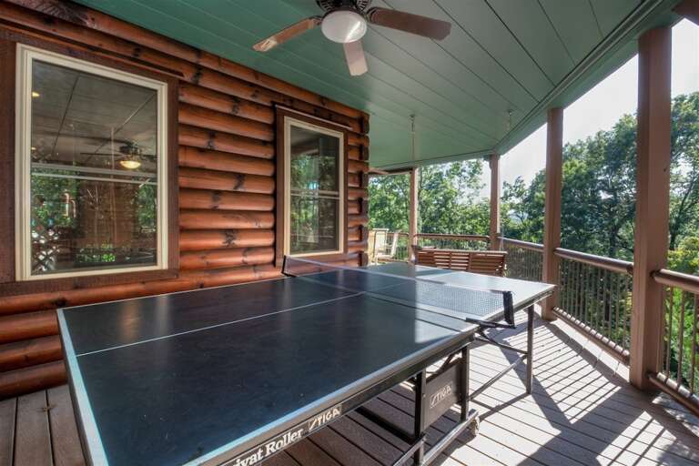 Ping Pong table on lower deck