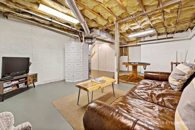 Watch a movie or have some game time in the basement