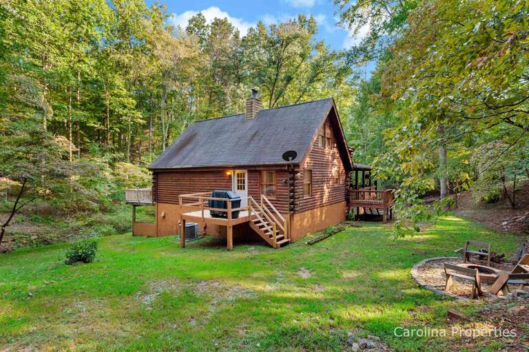 There is a grill on the side deck