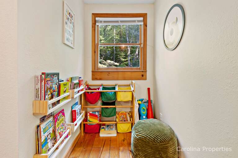 Fun corner for the kids with games, books and toys