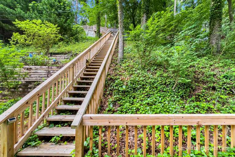 Stairs leading back up to your vehicle 