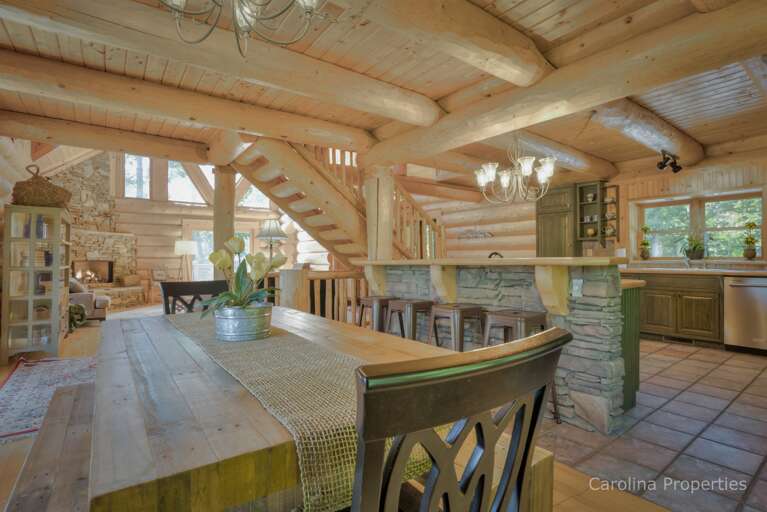 Open Kitchen with adjacent Dining Room