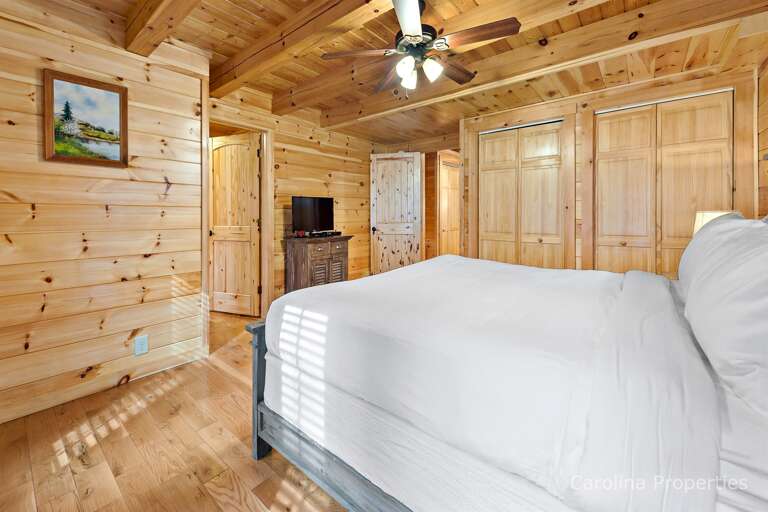 TV in king bedroom on main level