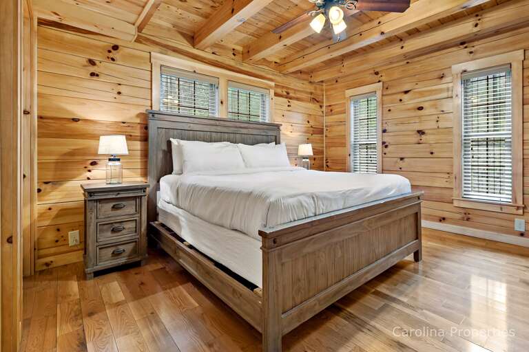 King Sized bed on main level