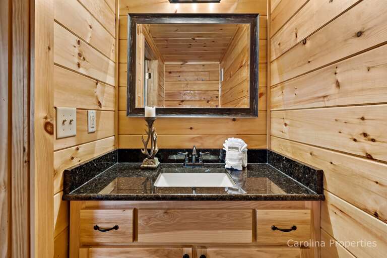 Full bath on upper level