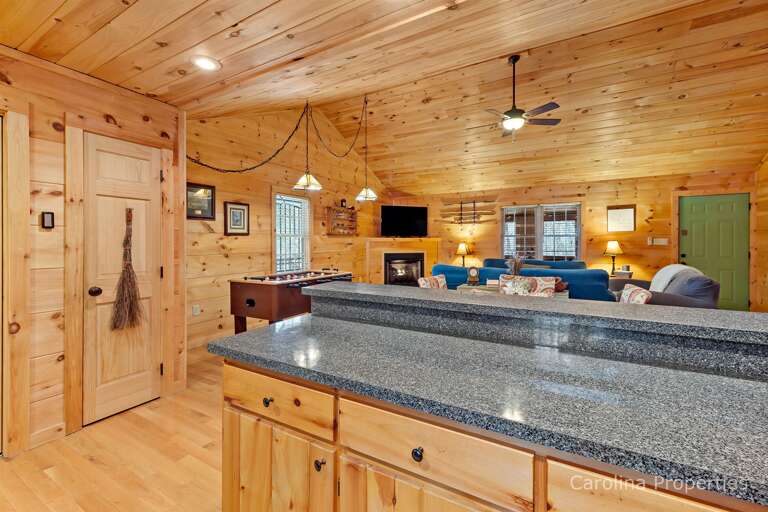 Open concept kitchen flows into the dining and living areas Open concept kitchen flows into the dining and living areas