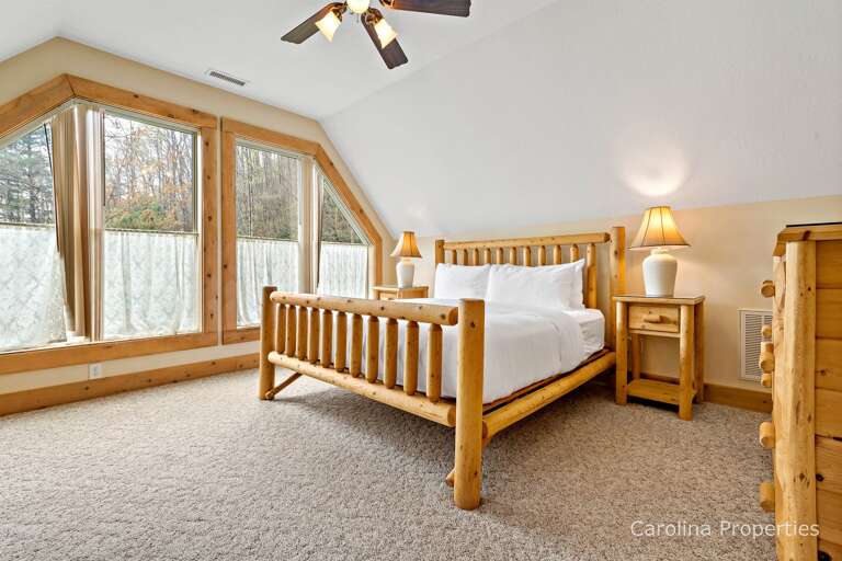 Additional view of upper level bedroom with king size bed