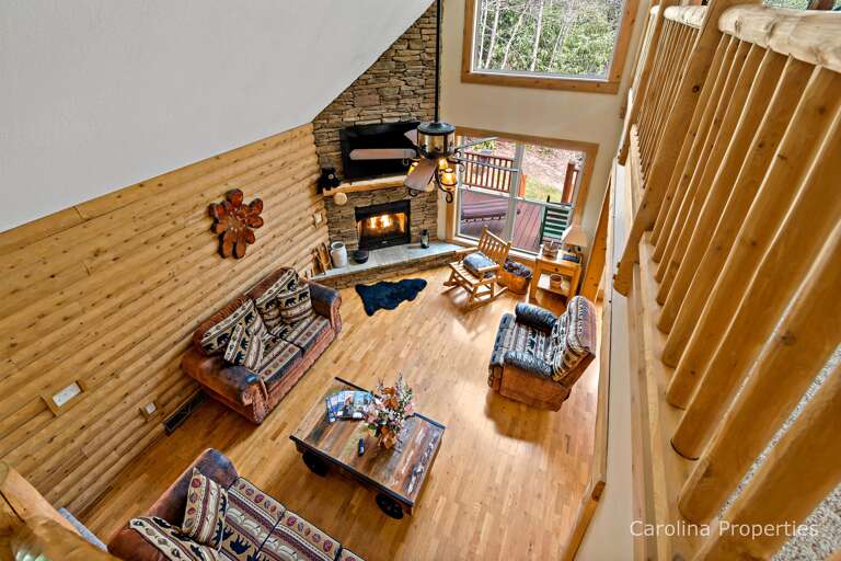 Birds eye view of the living area Birds eye view of the living area