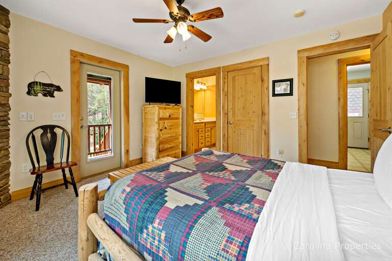 Walk outside from the master bedroom to enjoy nature Walk outside from the master bedroom to enjoy nature