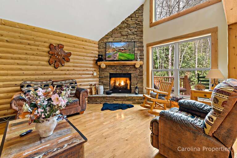 Comfortable seating in the living area to watch TV Comfortable seating in the living area to watch TV