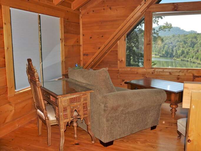 Featuring elegant furniture and a great view, the loft is the perfect spot to check your email or sit down to write a note.