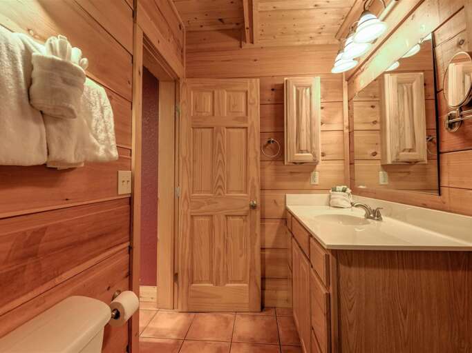 Upstairs Master bathroom 