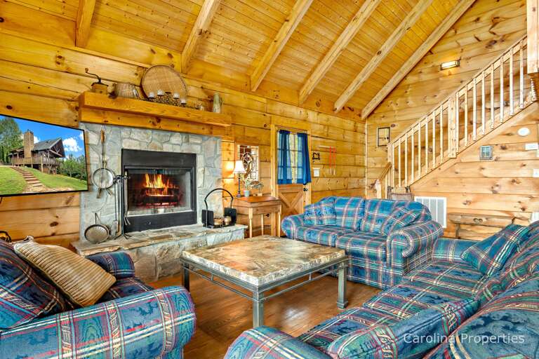 When you enter the home you find the living room