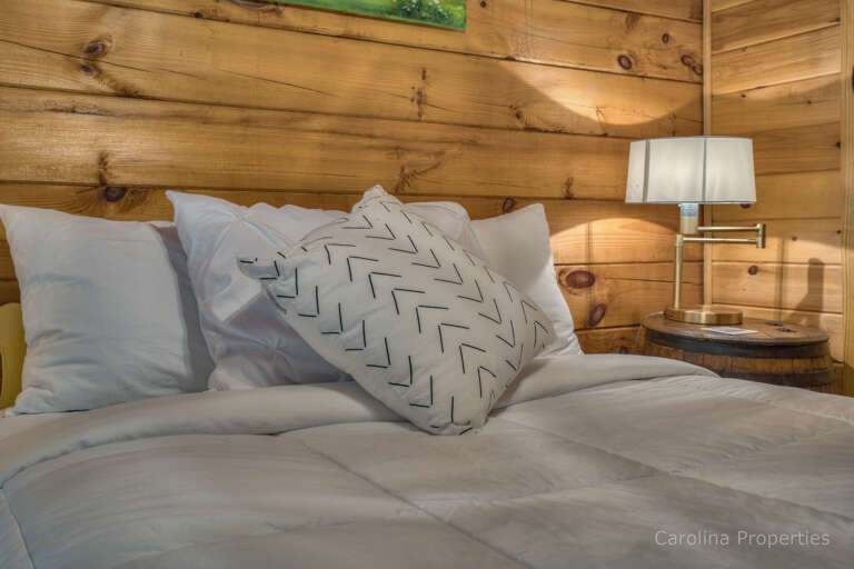 View of bed pillows View of bed pillows