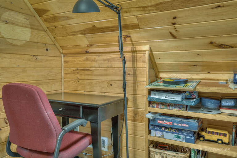 Desk area on the loft