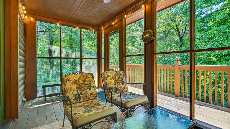 Additional view of screened in porch.