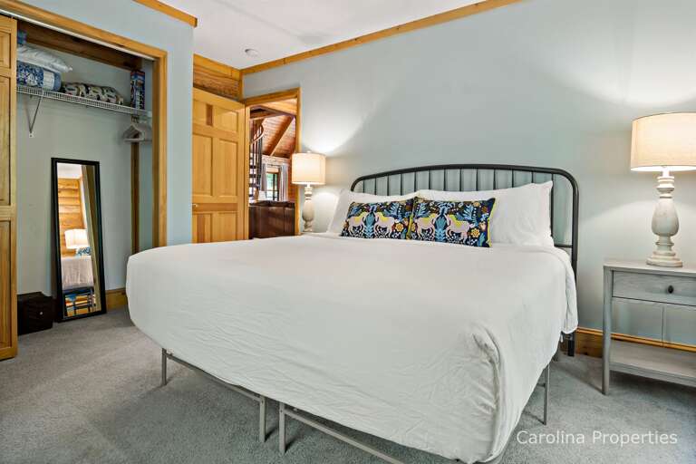 King-sized bed. King-sized bed.