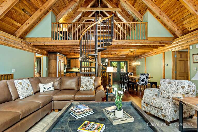 Spiral staircase leading to loft. Spiral staircase leading to loft.