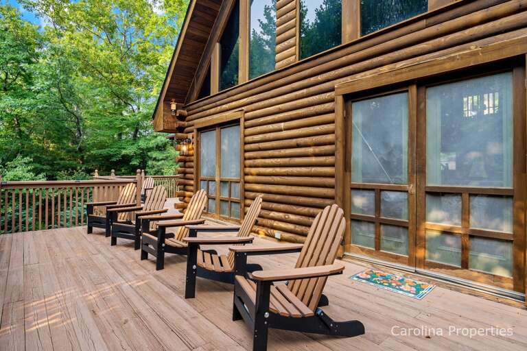 Ample seating on rear deck.